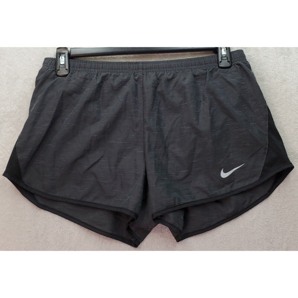 Nike Pants - Nike Activewear Bermuda Shorts Womens Large Gray Lined Elastic Waist Swoosh Logo